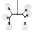 Kovacs Nexpo 6 Light 34" Wide Abstract Chandelier Coal