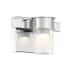 Kovacs Herald Square 5" Tall LED Bathroom Sconce with Frosted and Clear Glass Shades Chrome