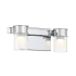 Kovacs Herald Square 2 Light 13" Wide LED Vanity Light with Frosted and Clear Glass Shades Chrome