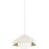 Kovacs Five-O 10-1/2" Wide 8w Integrated LED Pendant with Etched White Opal Glass Textured White / Gold Leaf