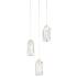Kovacs Putnam Place 3 Light 21" Wide Integrated LED Multi Light Pendant with Clear Glass Shades Brushed Nickel