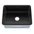 Kraus Pintura 21" Undermount Porcelain Enameled Steel Single Bowl Kitchen Sink - Glossy Glossy Black