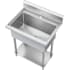 Kraus Standart Pro 32" Free Standing Single Basin Stainless Steel Utility Sink with Drain Assembly Stainless Steel