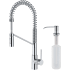 Kraus Oletto Pull-Down Spray Kitchen Faucet with Dual Function Spray Head - Includes Soap Dispenser and Escutcheon Plate Chrome