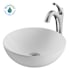 Kraus Elavo and Arlo 13-11/16" Vitreous China Vessel Bathroom Sink with 1.2 GPM Deck Mounted Bathroom Faucet and Push Button Drain Assembly Chrome