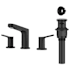 Kraus Indy 1.2 GPM Widespread Bathroom Faucet with Pop-Up Drain Assembly and Overflow Cap Matte Black