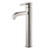 Kraus Single Hole Vessel Bathroom Faucet from the Ramus Collection Less Drain Assembly Satin Nickel