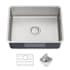 Kraus Dex 21" Undermount Single Basin 16 Gauge Stainless Steel Kitchen Sink Stainless Steel