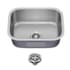 Kraus Premier 23” Undermount Single Bowl 18-Gauge Stainless Steel Kitchen Sink with Basket Strainer Stainless Steel