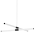 Kuzco Lighting Akari 36" Wide LED Abstract Chandelier with White Acrylic Shades Black
