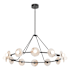 Kuzco Lighting Dahlia 47" Wide LED Ring Chandelier Urban Bronze / Alabaster