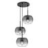Kuzco Lighting Samar 3 Light Multi Light Pendant Black / Smoked