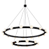 Kuzco Lighting Rezz 36" Wide LED Ring Chandelier with Matte Opal Glass Shades Black