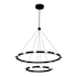 Kuzco Lighting Rezz 36" Wide LED Ring Chandelier Black
