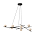 Kuzco Lighting Amara 54" Wide 3000K LED Chandelier Black / Glossy Opal