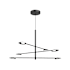 Kuzco Lighting Rotaire 36" Wide LED Linear Chandelier Black