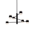 Kuzco Lighting Copenhagen 6 Light 25" Wide LED Pillar Candle Chandelier Black