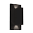 Kuzco Lighting Vista 2 Light 6" Tall LED Outdoor Wall Sconce Black