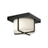 Kuzco Lighting Regalo 8" Wide LED Flush Mount Drum Ceiling Fixture Black / Opal Glass