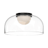Kuzco Lighting Cedar 12" Wide LED Flush Mount Ceiling Fixture Black / Clear Glass