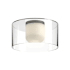 Kuzco Lighting Birch 12" Wide LED Flush Mount Drum Ceiling Fixture Black / Clear Glass