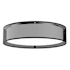 Kuzco Lighting Dalton 20" Wide LED Flush Mount Drum Ceiling Fixture Black Organza