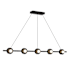 Kuzco Lighting Elixir 48" Wide LED Linear Chandelier with Opal Glass Shades Black