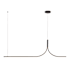 Kuzco Lighting Thread 59" Wide LED Abstract Linear Chandelier - Remote Driver Black