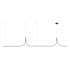 Kuzco Lighting Thread 118" Wide LED Abstract Linear Chandelier - Remote Driver Black