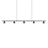 Kuzco Lighting Dune 48" Wide LED Suspension Linear Pendant Black