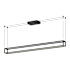 Kuzco Lighting Plaza 60" Wide LED Suspension Linear Pendant Black