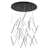 Kuzco Lighting Chute 50" Wide 3000K LED Abstract Multi Light Pendant Black