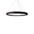 Kuzco Lighting Halo 53" Wide LED Drum Chandelier Black