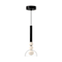Kuzco Lighting Rise 6" Wide LED Mini Pendant Black / Clear Glass