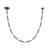 Kuzco Lighting Corda 118" Wide LED Linear Pendant with Opal Glass Shades Black / Opal Glass