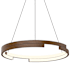 Kuzco Lighting Anello Minor 19" Wide LED Ring Chandelier Walnut