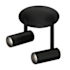 Kuzco Lighting Downey 2 Light 2-3/4" Tall LED Accent Light Ceiling Fixture Black