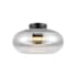 Kuzco Lighting Trinity 15" Wide LED Semi-flush Ceiling Fixture Black / Chrome