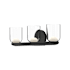 Kuzco Lighting Cedar 3 Light 20" Wide LED Vanity Light Black / Clear Glass