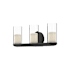 Kuzco Lighting Birch 3 Light 19" Wide LED Vanity Light Black / Clear Glass