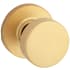Kwikset Pismo Passage Door Knob Set with Round Rose Satin Brass