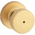 Kwikset Pismo Privacy Door Knob Set with Round Rose Satin Brass