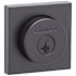 Kwikset Halifax Square Rose Single Cylinder Deadbolt SmartKey with 6AL Latch and Square Corner, Round Corner and 5303 Round Corner Full Lip Strikes KA3 Matte Black
