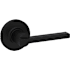 Kwikset Casey Passage Door Lever Set with Round Rose Matte Black