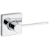 Kwikset Ladera Passage Door Lever Set with Square Rose Bright Chrome