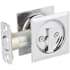Kwikset Square Privacy Bed/Bath Pocket Door Lock Bright Chrome