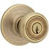 Kwikset Security Series Tylo Single Cylinder Keyed Entry Door Knobset Antique Brass