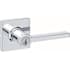 Kwikset Casey Single Cylinder Keyed Entry Door Lever Set with Square Rose and SmartKey Bright Chrome