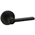Kwikset Casey Privacy Door Lever Set with Round Rose Matte Black