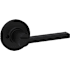 Kwikset Casey Non-Turning One-Sided Dummy Door Lever with Round Rose Matte Black